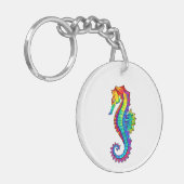 虹の多角形の木馬 キーホルダー (正面左)