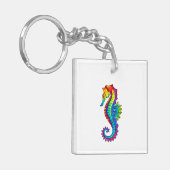 虹の多角形の木馬 キーホルダー (正面左)