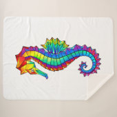 虹の多角形の木馬 シェルパブランケット (正面(横))