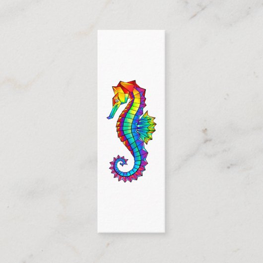虹の多角形の木馬 スキニー名刺 (正面)