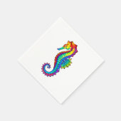 虹の多角形の木馬 スタンダードカクテルナプキン (角)