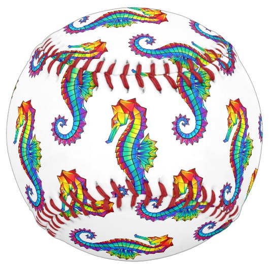 虹の多角形の木馬 ソフトボール (正面)