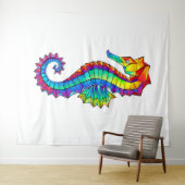 虹の多角形の木馬 タペストリー (インサイチュ(横))