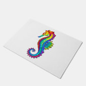 虹の多角形の木馬 ドアマット (アングル)