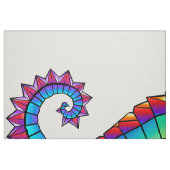 虹の多角形の木馬 ファブリック (ファットクウォーター)