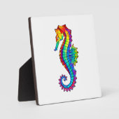 虹の多角形の木馬 フォトプラーク (正面)