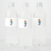 虹の多角形の木馬 ペットボトルラベル (ボトル)