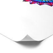 虹の多角形の木馬 ポスター (角)