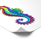 虹の多角形の木馬 ポスター (角)