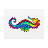 虹の多角形の木馬 マグネット (横)