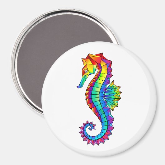 虹の多角形の木馬 マグネット (正面/裏面)