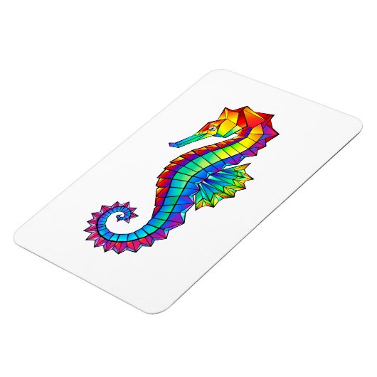 虹の多角形の木馬 マグネット (左側)