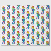 虹の多角形の木馬 ラッピングペーパー (フラット)