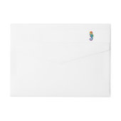 虹の多角形の木馬 ラップアラウンドラベル (裏面)