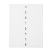 虹の多角形の木馬 ラップアラウンドラベル (シート)