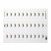 虹の多角形の木馬 ラベル (フルシート)