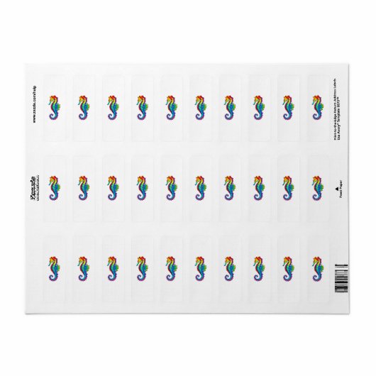 虹の多角形の木馬 ラベル (フルシート)