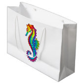虹の多角形の木馬 ラージペーパーバッグ (正面アングル)