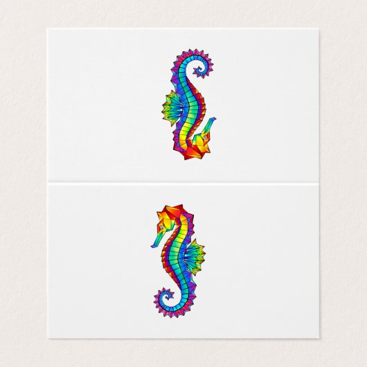 虹の多角形の木馬 名刺 (外部フラット)