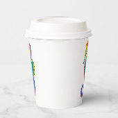 虹の多角形の木馬 紙コップ (左)