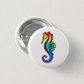 虹の多角形の木馬 缶バッジ (正面&裏面)