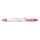 虹の多角形の木馬 黒ボールペン (裏面)