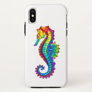 虹の多角形の木馬 iPhone XSケース