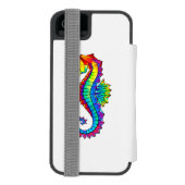 虹の多角形の木馬 INCIPIO iPhoneウォレットケース (フォリオ裏面)