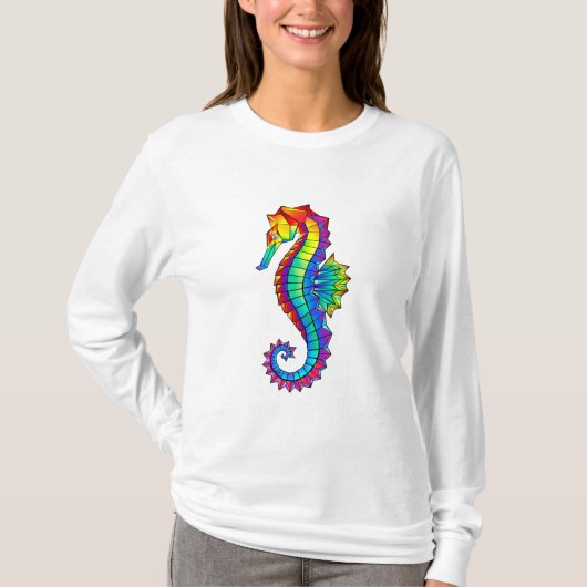 虹の多角形の木馬 Tシャツ (正面)