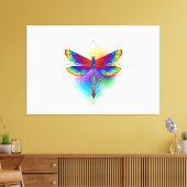 虹の多角形トンボ キャンバスプリント (インサイチュ (リビング))