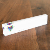 虹の多角形トンボ デスクネームプレート (側面)