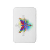 虹の多角形トンボ バスマット (正面縦)