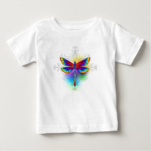 虹の多角形トンボ ベビーTシャツ