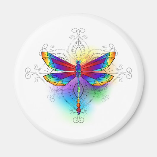 虹の多角形トンボ マグネット (正面)