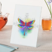 虹の多角形トンボ 台座サイン (インサイチュ)