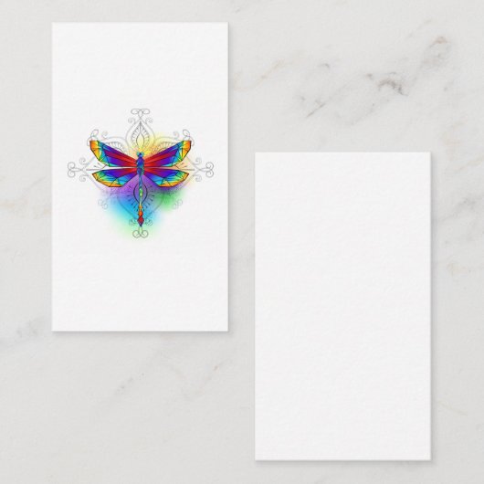 虹の多角形トンボ 名刺 (正面/裏面)