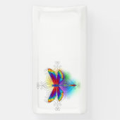 虹の多角形トンボ 横断幕 (縦)