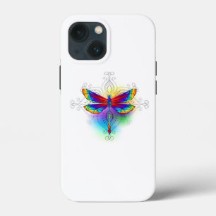虹の多角形トンボ iPhone 13 MINIケース