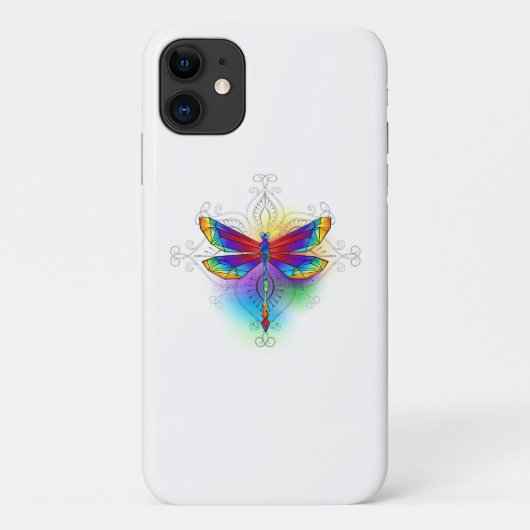 虹の多角形トンボ Case-Mate iPhoneケース (裏面)