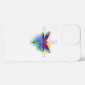 虹の多角形トンボ iPhoneケース (裏面横)