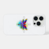 虹の多角形トンボ iPhoneケース (裏面横)