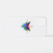 虹の多角形トンボ iPhoneケース (裏面横)