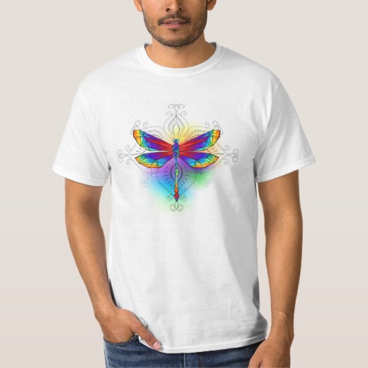 虹の多角形トンボ Tシャツ (正面)