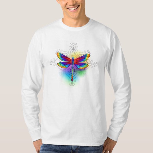 虹の多角形トンボ Tシャツ (正面)