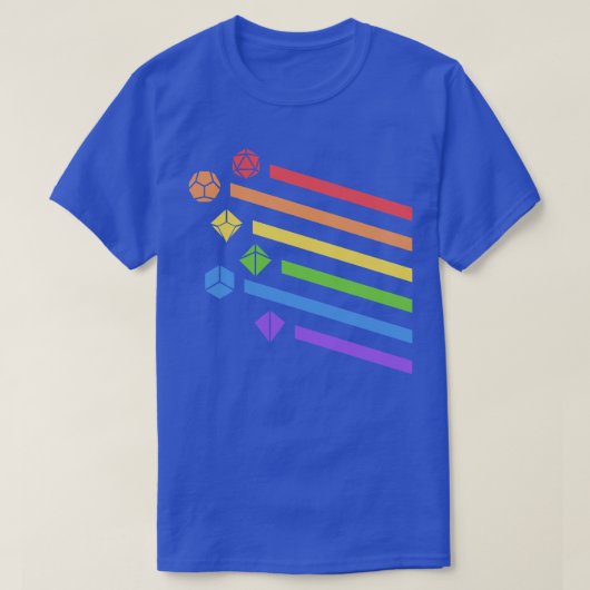 虹の多面体サイコロセット2 Tシャツ (デザイン正面)