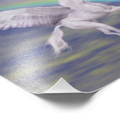 虹の夢の上のユニコーン感動的 フォトプリント            (角)