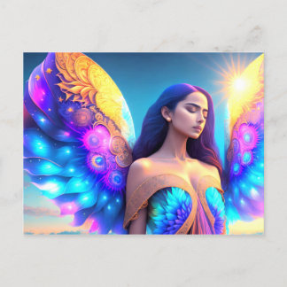 虹の夢の天使の記憶 オリジナルアート ポストカード