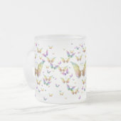 虹の天使の翼およびハロー フロストグラスマグカップ (正面左)