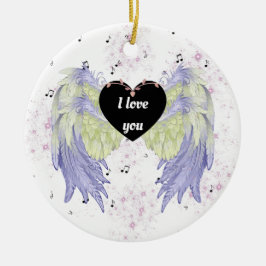 虹の天使の翼 セラミックオーナメント