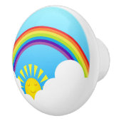 虹の太陽および雲 セラミックノブ (右)